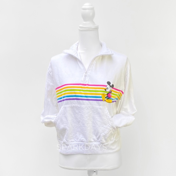 Disney Tops - Disney White Retro Mickey Mouse Sweatshirt | XS